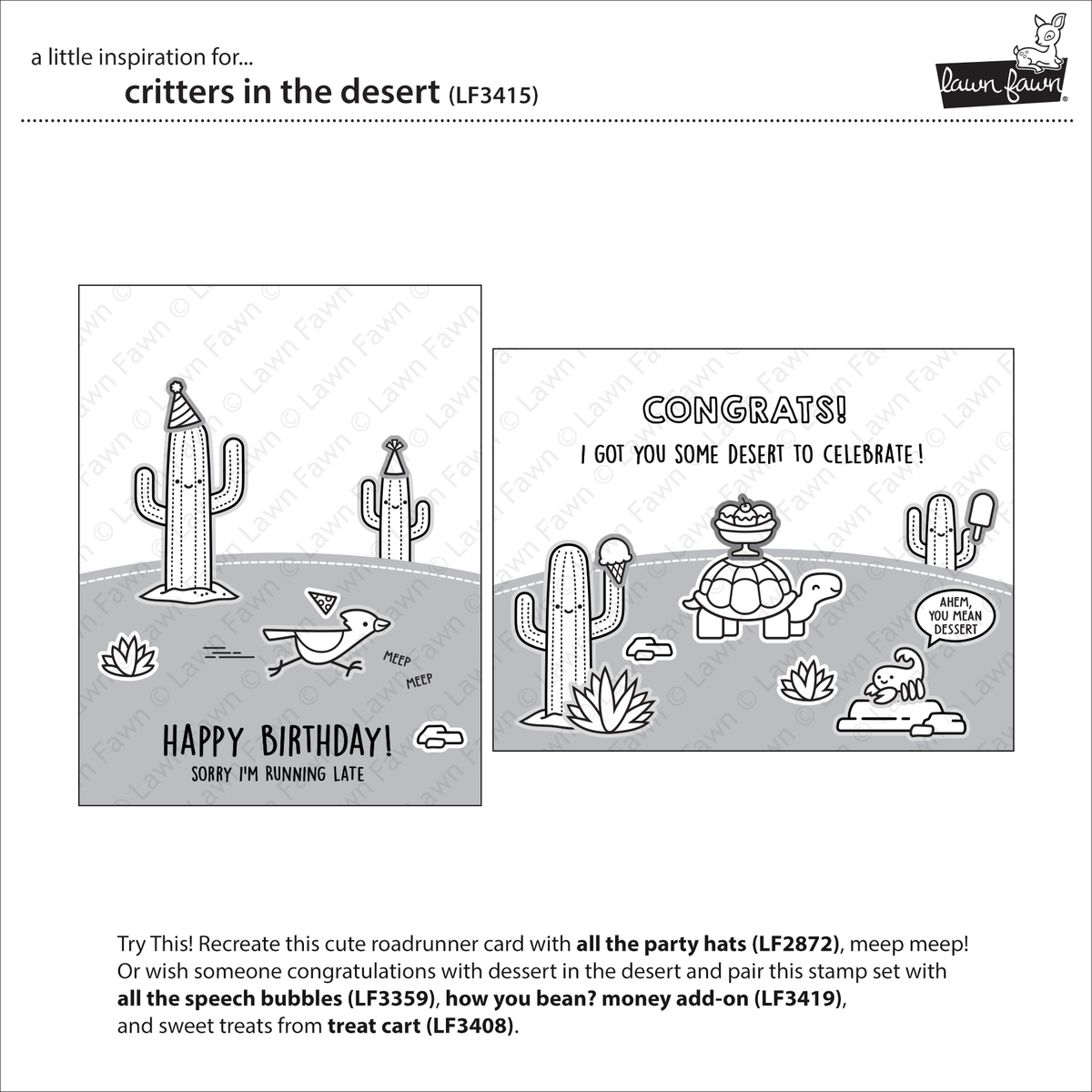 Clear Stamp Critters in the Desert