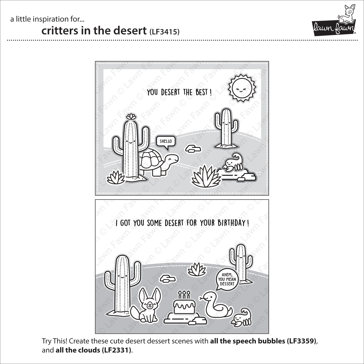 Clear Stamp Critters in the Desert