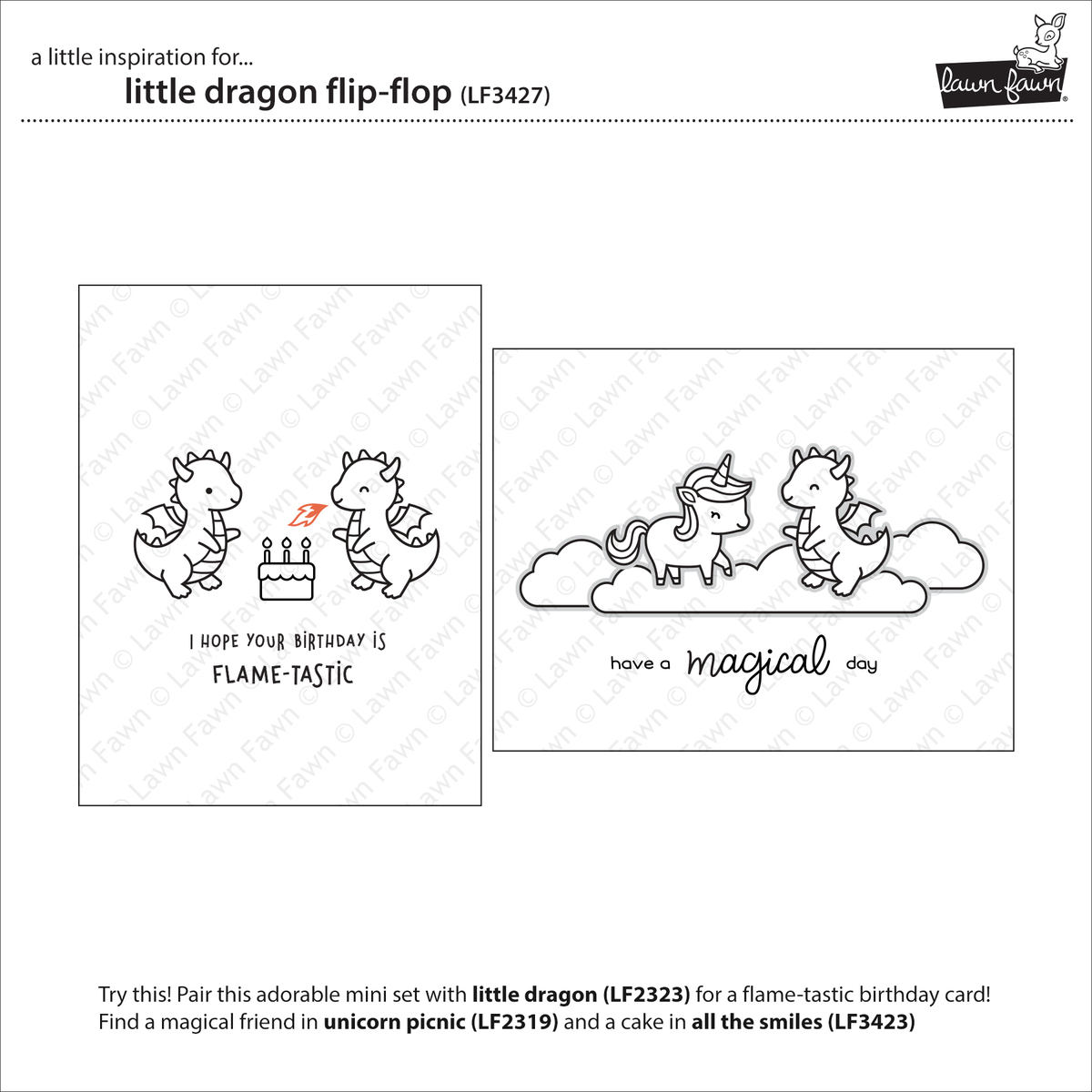 Clear Stamp Little Dragon Flip-Flop