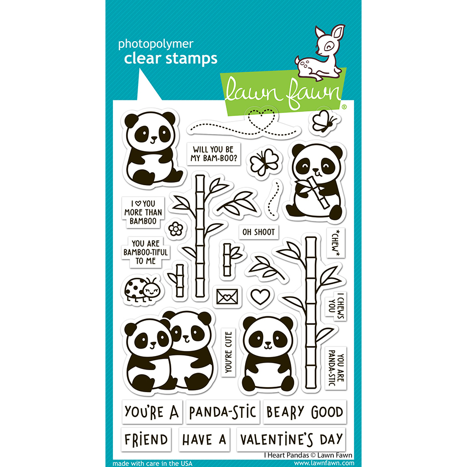 Clear Stamp I Heart Pandas