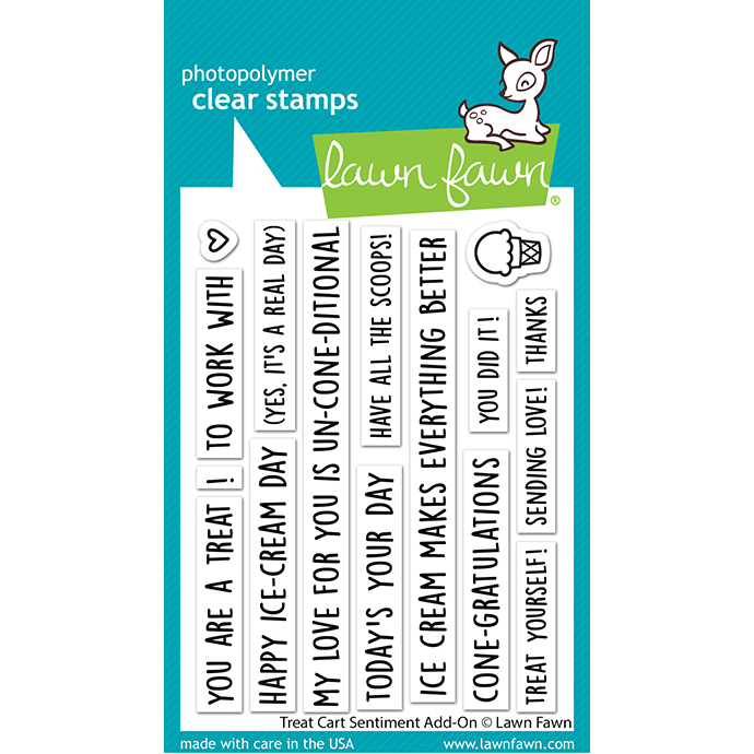 Clear Stamp Treat Cart Sentiment Add-On