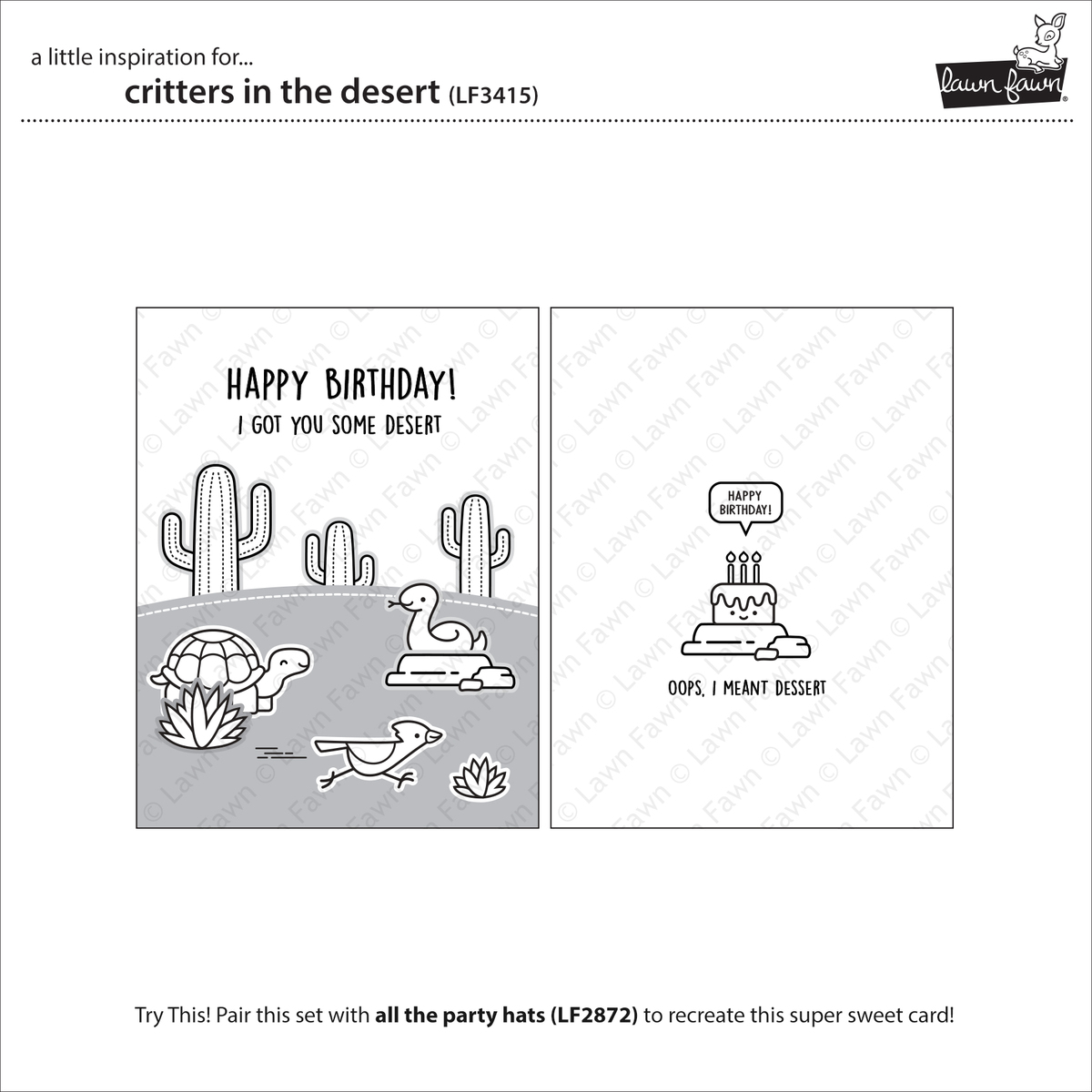 Clear Stamp Critters in the Desert