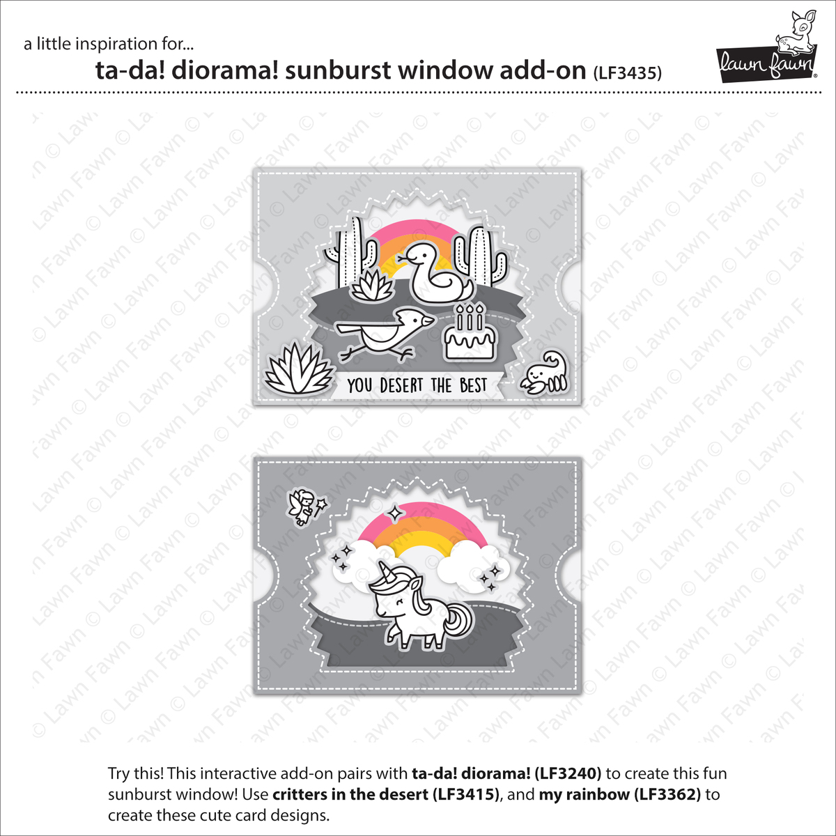 Stanzen Ta-Da! Diorama! Sunburst Window Add-On