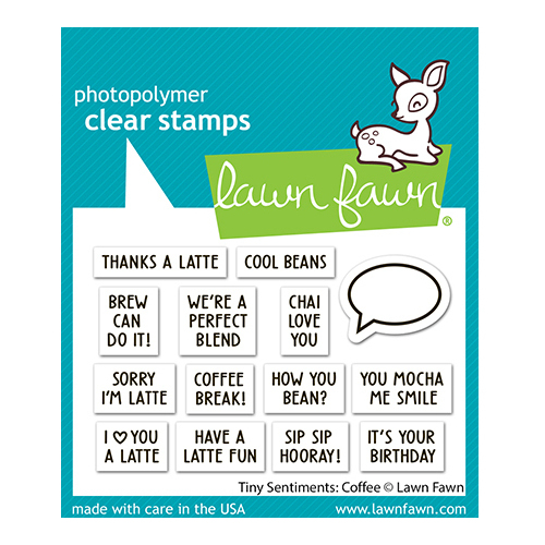 Clear Stamp Tiny Sentiments Coffee