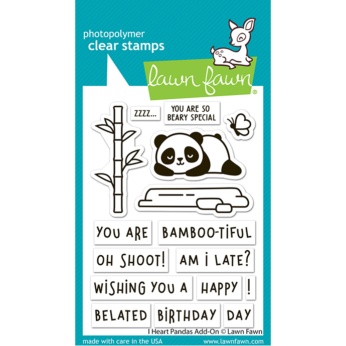 Clear Stamp I Heart Pandas Add-On