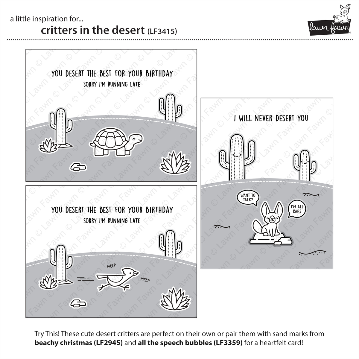 Clear Stamp Critters in the Desert