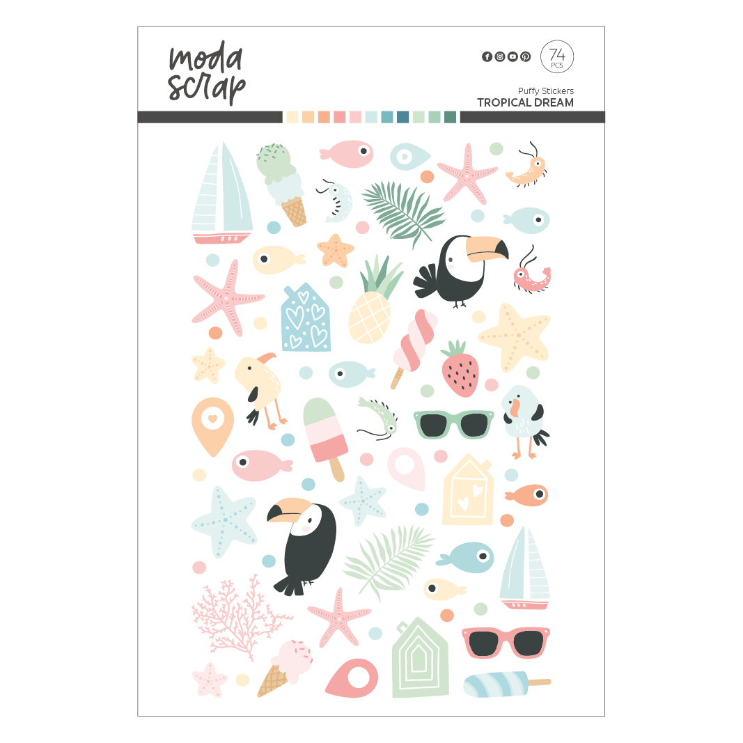 Puffy Stickers Tropical Dream