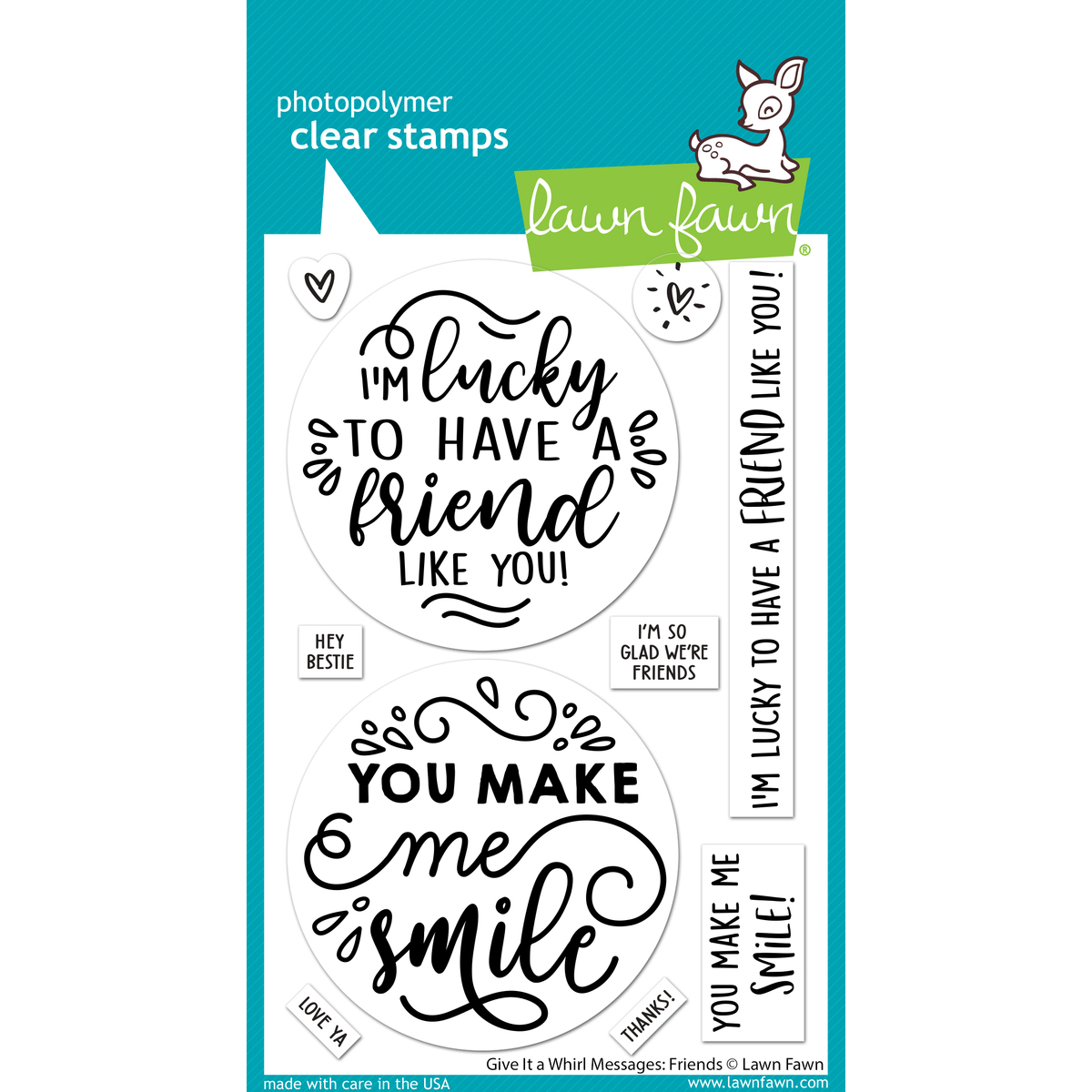 Clear Stamp Give it a Whirl Messages: Friends
