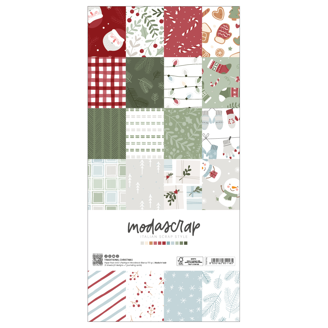 Traditional Christmas 6*12 Paper Pack